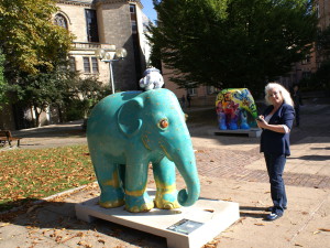 Ute, utele, frido und Elefanten bei der Elefantenparade Trier-Luxemburg