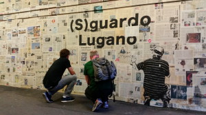 (S) guardo Lugano Zeitungsunterführung Rüdiger, Roland und Graffiti - sottopassaggio pedonale di Besso a Lugano