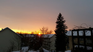 Letzter Sonnenuntergang mit Schnee in 2014