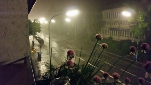 Starkregen in Konstanz heute nacht