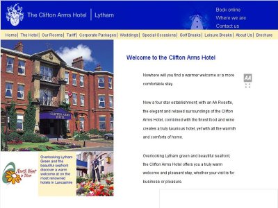 Screenshot Clifton Arms Hotel Lytham
