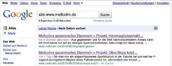 mellcom. auf google.de