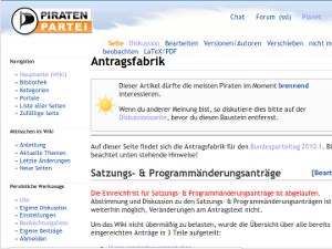 Screenshot Piratenpartei Antragsfabrik