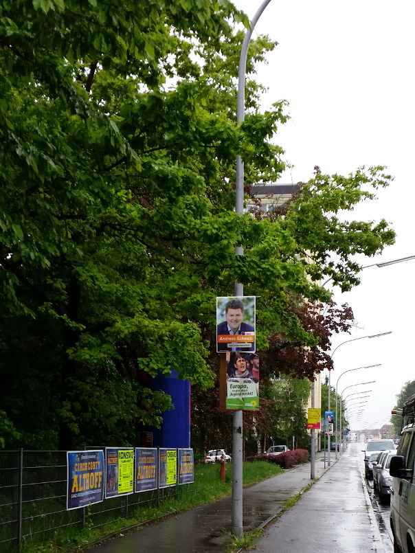 Sie hängen wieder überall, die Wahlplakate. Kommunalwahl Konstanz und Europawahl