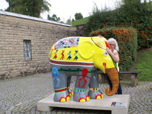 Elefant in Trier, bei der Elefantenparade Trier-Luxemburg