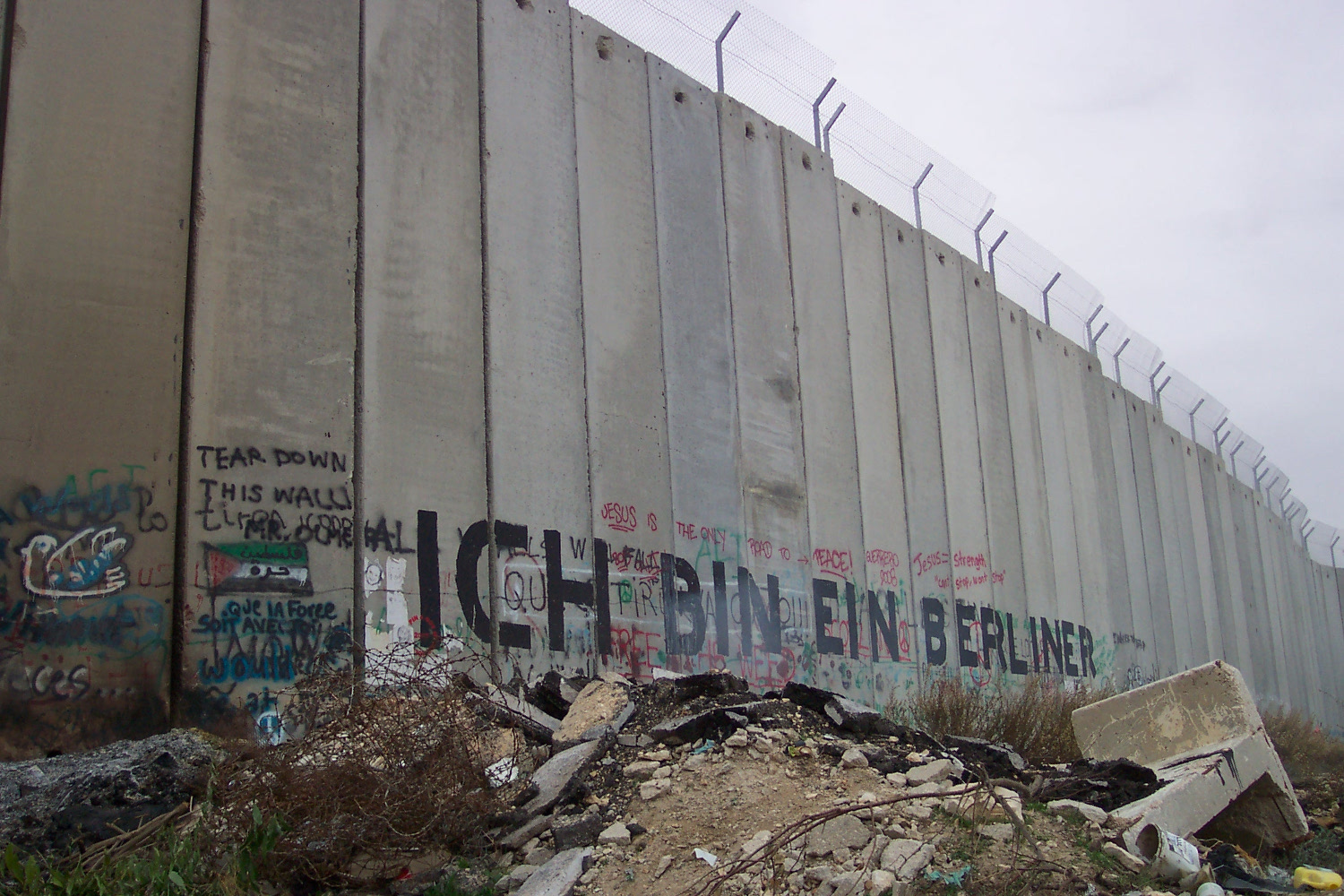 Die Mauer in Bethlehem, Palästina, ICH BIN EIN BERLINER