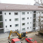4/2013 Immernoch einige Baustellen auch nach Einzug der Mieter, nach Sanierung des ehemaligen Studiwohnheims, Wollmatinger Straße, Bundesimmobilie, Konstanz