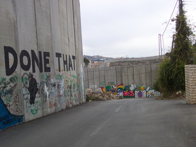 Done that auf einer Mauer in Bethlehem