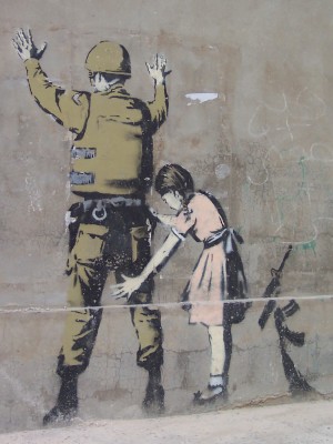 Graffiti an einer Mauer in Bethlehem