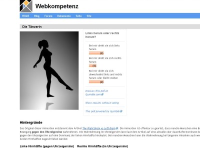 Screenshot Webkompetenz die Tänzerin
